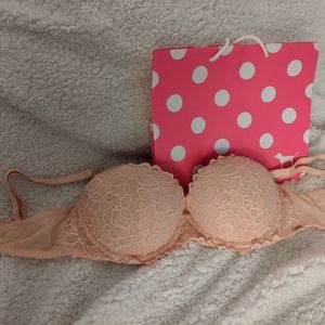 Victoria Secret Pink Date push up light pink lace